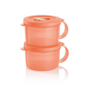 Tupperware CrystalWave? PLUS Microwave Soup Mug | Set of 2 | Leakproof Lunch Container