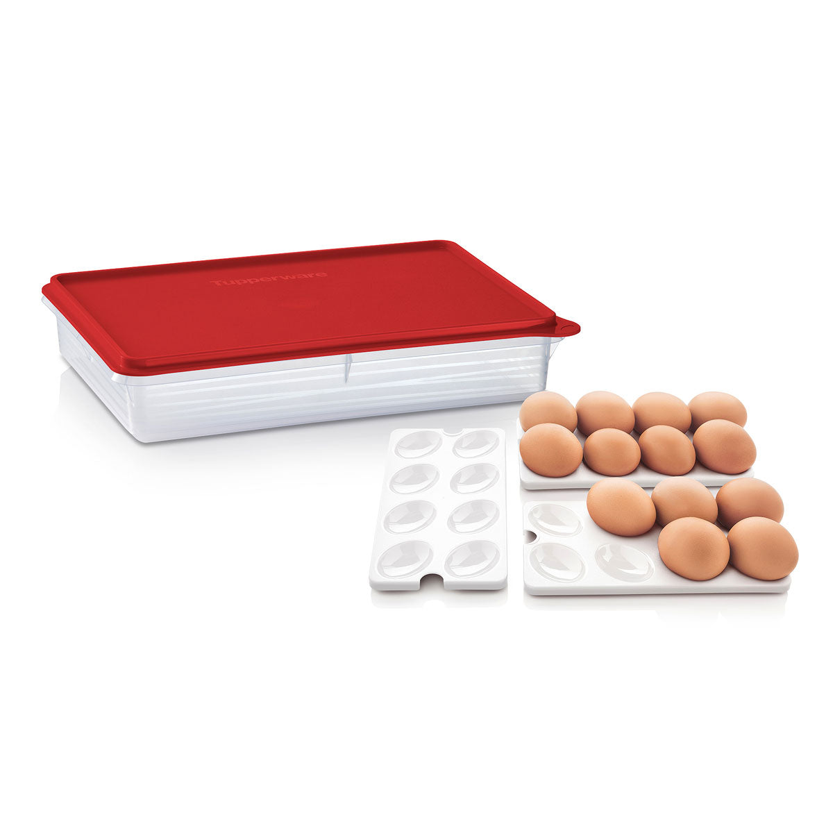 Tupperware? Snack-Stor? Large Storage Container with 3 Egg Tray Inserts - Image 7