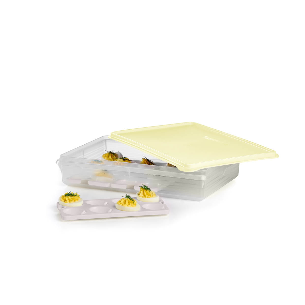 Tupperware? Snack-Stor? Large Storage Container with 3 Egg Tray Inserts - Image 5
